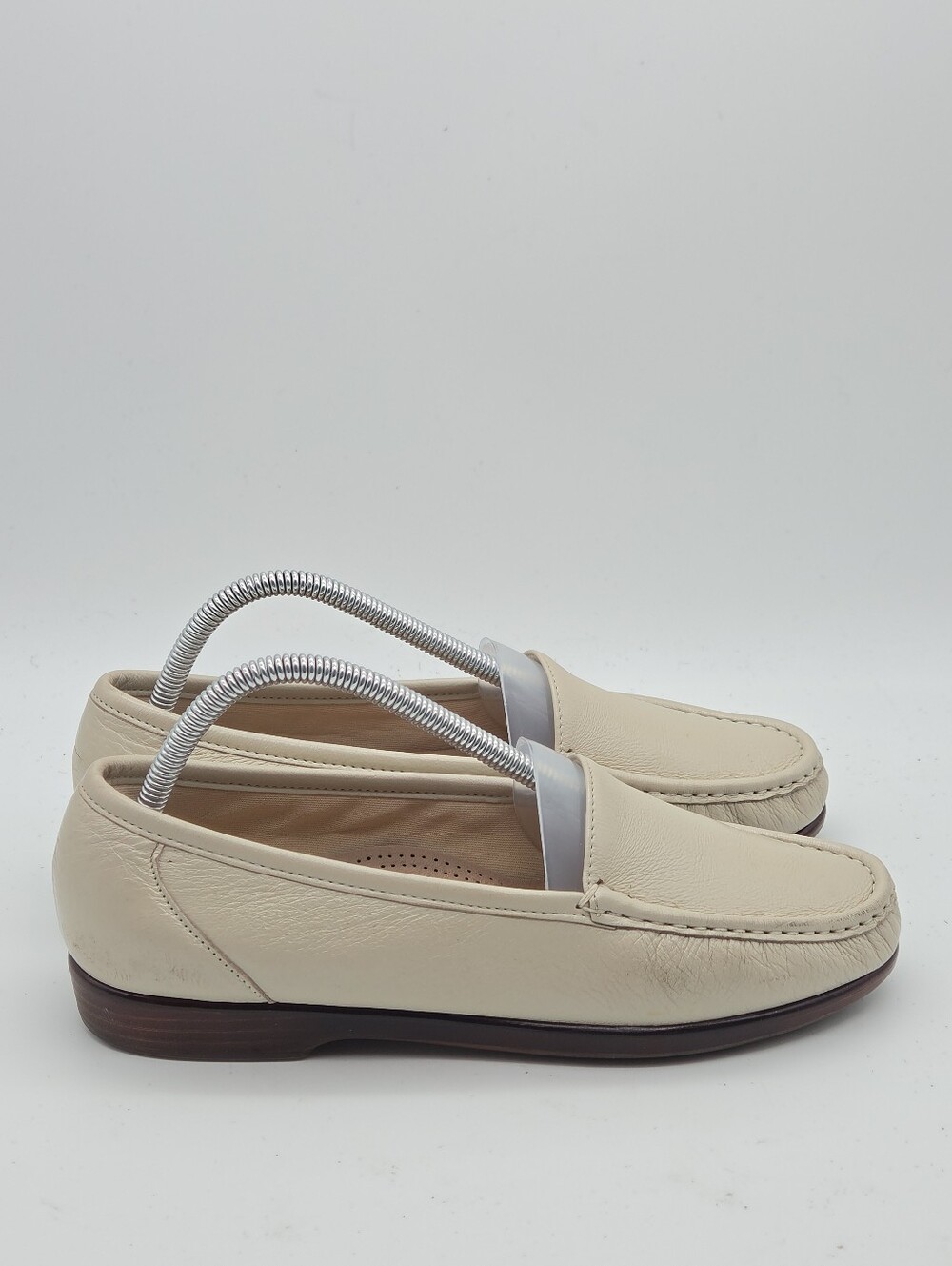 SAS Simplify Leather Loafers Ecru‎ Size 9 Wide - Picture 4 of 8
